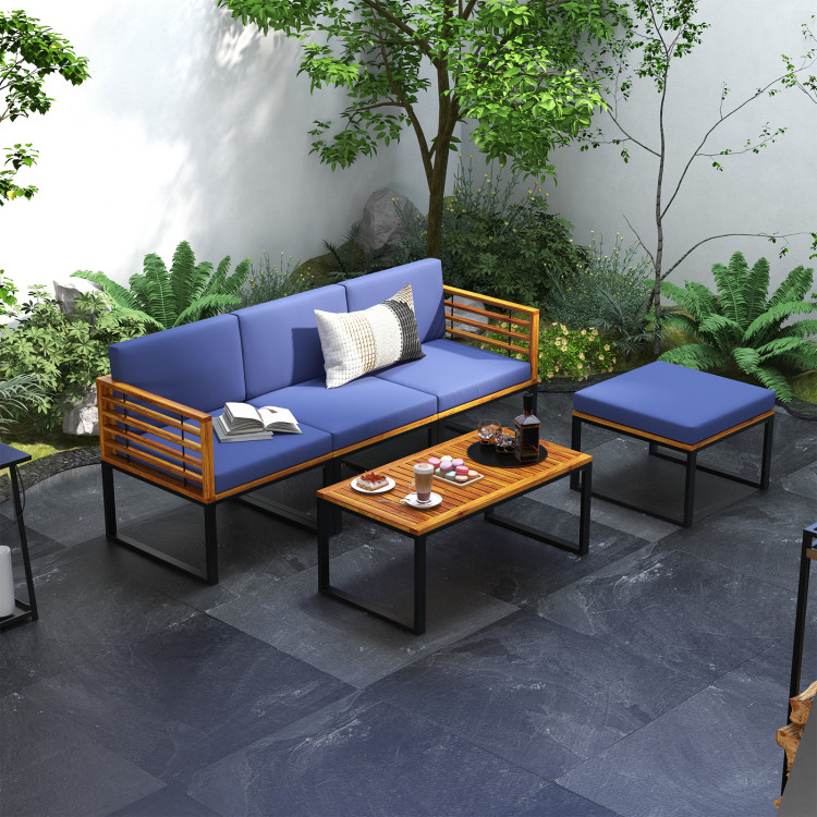 5_Piece_Patio_Acacia_Wood_Chair_Set_with_Ottoman_and_Coffee_Table_Navy-6
